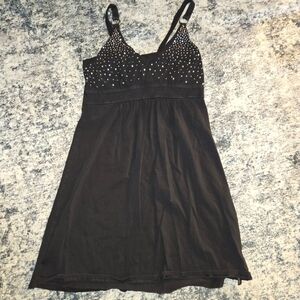 Victoria's Secret Black Babydoll Mini Dress Spaghetti Strap